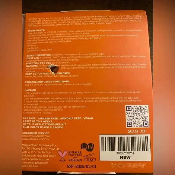 ARYANA NEW YORK | Eyelash and Eyebrow Color Kit - Picture 3 of 3